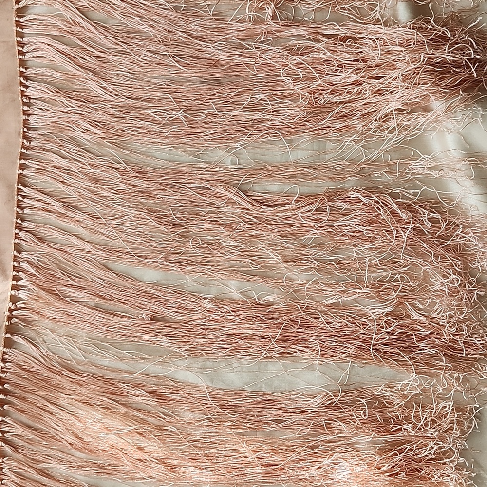 Vintage Gorgeous Rare Cleaned Silk Embroidered Floral Fringe Piano Shawl, $195 - Picture 9 of 12